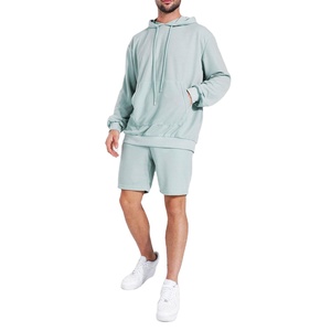 Offre Spéciale personnalisé été de haute qualité à manches longues pulls à capuche hommes 2 pièces ensemble shorts Slim Fit survêtements pour hommes 2026 - Product Image 6