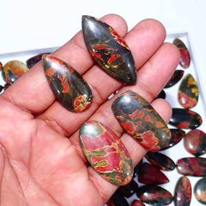 Hermosa Natural Cherry Creek Jasper Piedra preciosa Cabujón Piedra preciosa Venta al por mayor Lote Mezcla Forma y Piedra preciosa natural para la fabricación de joyas - Product Image 2