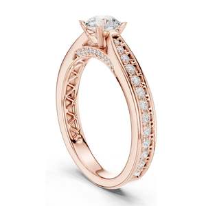 Anillo de Compromiso con Diamante de Laboratorio Redondo Brillante de 0.92 CT para Mujer, Claridad VVS-VS EF, Oro de 18K, 14K, 10K y Plata 925 - Product Image 5