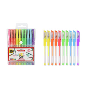 Stile cartone animato 1.0mm penne a inchiostro in Gel colori pastello 10U penna a sfera materiale plastico larghezza 0.5mm - Product Image 1