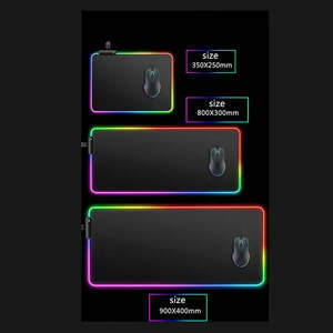 แผ่นรองเมาส์ RGB Stitch LED พิมพ์ลายตามสั่ง รูปทรงสี่เหลี่ยม พร้อมระบบชาร์จไร้สาย อุปกรณ์เสริมคอมพิวเตอร์ กันน้ำ มีสินค้าพร้อมส่ง! - Product Image 3