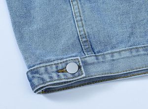 Chaqueta vaquera para hombre superventas con cuello levantado Diseño moderno y único para ropa informal Colocación del logotipo frontal - Product Image 5