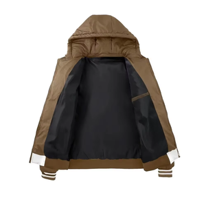 Wholesale High Quality Custom Bomber <b>Jackets</b> Men <b>Plus</b> <b>Size</b> Casual Winter <b>Waterproof</b> Hooded Reversible Thick Knitted Zipper Quick - Product Image 5