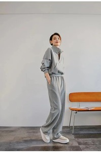 Ensemble survêtement pour femme en spandex/polyester respirant imprimé ample pour le sport, la salle de sport, la course à pied, le jogging - Product Image 4