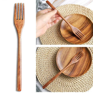 Juego de 3 cubiertos de madera con cuchara, tenedor y cuchillo para mantequilla, juego de cubiertos y cubiertos de calidad superior para uso en fiestas de bodas - Product Image 2