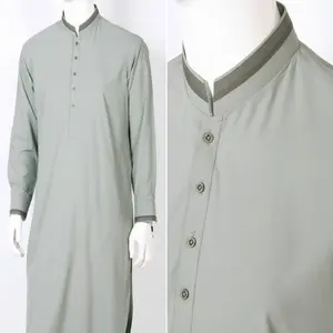 Al Daffah Thobe _ 100% hochwertiges Herren-Logo Muslim Saudi Design Plain Thobe