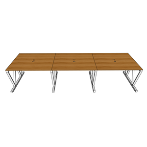 VBamboo 6-Piece Cluster <b>Workstation</b> 360x120cm Luxury Minimalist L-Shaped Office Furniture Assembly Required for Bedroom Use - Product Image 5