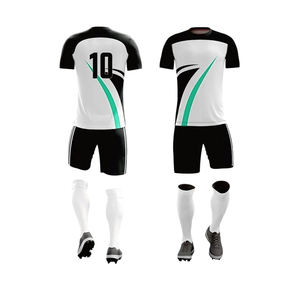 ชุดเสื้อและกางเกงฟุตบอลแบบซับลิเมชั่น ดีไซน์ล่าสุด ออกแบบเองได้ ผลิตจากโพลีเอสเตอร์ 100% ระบายอากาศได้ดี ดีไซน์ย้อนยุค สไตล์อเมริกัน - Product Image 5