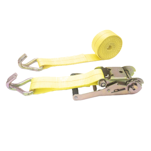 Cinturón de poliéster amarillo de 50mm de liberación rápida, correa de trinquete, ganchos de metal de amarre, ajustes rápidos y fáciles mientras asegura sus cargas - Product Image 2