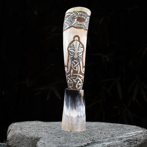 Vente chaude Personnalisé Style Animal Fabriqué À La Main Vintage Viking Corne À Boire Tasse Artisanat Naturel avec Technique Polie - Product Image 1
