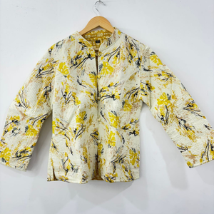La chaqueta estampada Handblock más vendida Chaqueta floral de algodón hecha a mano acolchada de algodón disponible para suministro mundial - Product Image 1