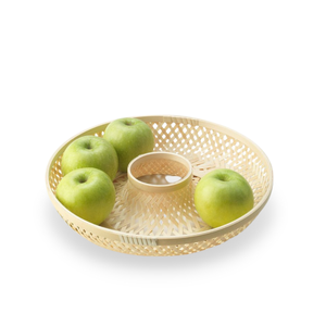 Vente en gros de paniers de rangement en bambou naturel tissé à la main panier de légumes rustique style vietnamien disponible pour achat en gros - Product Image 3