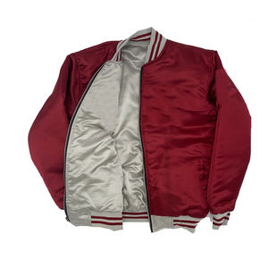 Lightweight Satin <b>Varsity</b> <b>Jacket</b> OEM Custom Baseball <b>Bomber</b> <b>Jacket</b> for Men <b>Women</b> Fall Outerwear with Team Logo Branding - Product Image 2