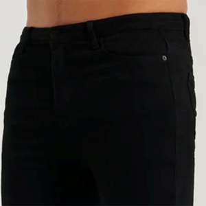 กางเกงยีนส์ขาตรงเข้ารูปสำหรับผู้ชายผ้ายืดและระบายอากาศได้ดีสีดำเหมาะสำหรับขัดมันทุกวัน - Product Image 4