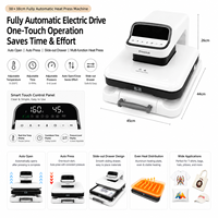 Presse à Chaud Électrique Entièrement Automatique 15x15 Pouces avec Pression Automatique pour T-shirts, Sacs et Transferts DTF par Sublimation