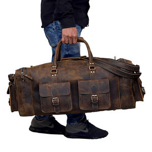 Bolsos de lona deportivos de cuero Vintage de estilo lujoso Fabricante profesional Diseñador hecho Bolsa de gimnasio deportivo de gran espacio - Product Image 2