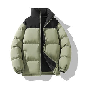 Chaqueta de plumón para hombre, chaqueta acolchada de poliéster sólido, nueva chaqueta de invierno ultraligera con capucha, bombardero de calle alta - Product Image 6