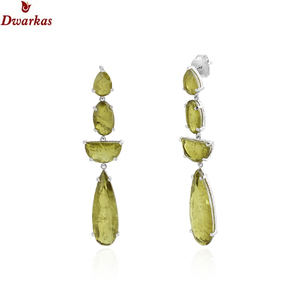 Pendientes de diseño atractivo, pendiente de gota de piedras preciosas Turmalina de cuarzo rosa doble de Plata de Ley 925 para regalo de damas y niñas - Product Image 4