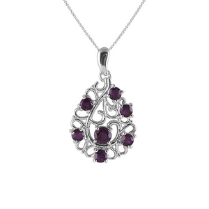 Colgante en forma de corazón de Plata de Ley 925, piedras preciosas multicolores, colgantes románticos PARA EL Día de San Valentín, regalo de fiesta, joyería - Product Image 5