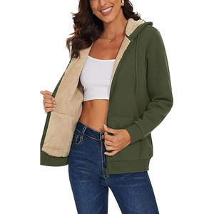 Women's Winter Athletic <b>Fleece</b> <b>Hoodie</b> Sporty Warm Breathable Eco-Friendly Front Logo Casual Pullover - Product Image 3