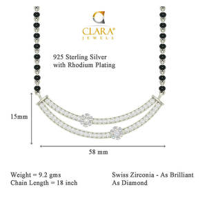 Compre un Conjunto de Mangalsutra de Plata Pura, Joyería Fina con Diamante de Corte Esmeralda Chapado en Oro, para Regalo de Boda o Fiesta para Esposa - Product Image 4