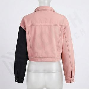 Veste en jean pour femme de qualité OEM, personnalisée, décontractée, couleur personnalisée, tissu en jean teint, longueur longue, matériau de rembourrage en coton respirant - Product Image 2