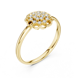 Anillo Solitario de Diamante Cultivado en Laboratorio, Redondo, en Oro Blanco de 14K para Mujer |   Ropa de Uso Diario |   Diamante Cultivado Nuevo Certificado por IGI de 0.09 Ct - Product Image 5