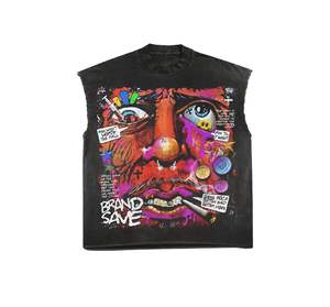 T-shirt lavable à l'acide 100% en coton pour hommes, coton, confortable, lavé à l'acide. - Product Image 5