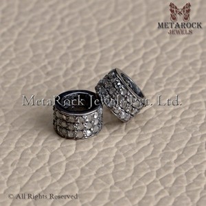 Argent massif 925 trouver des bijoux en diamant taille Rose trouver des bijoux en diamant pavé minimaliste trouver des bijoux en diamant - Product Image 3