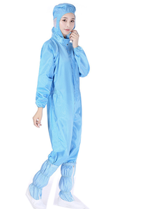 2025 personnalisé de qualité supérieure tissu sans poussière 5mm bande antistatique fendu blouse ESD vêtements de travail de sécurité pour salle blanche de laboratoire - Product Image 2