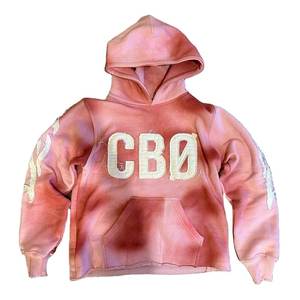 100% coton surdimensionné Streetwear broderie à capuche personnalisé hommes poids lourd fermeture éclair en détresse broderie sweats à capuche - Product Image 1