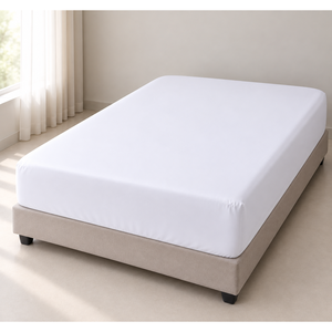 White Cotton Fitted <b>Sheet</b> 160x200x30 cm <b>King</b> <b>Size</b> Hospital Grade - Product Image 2