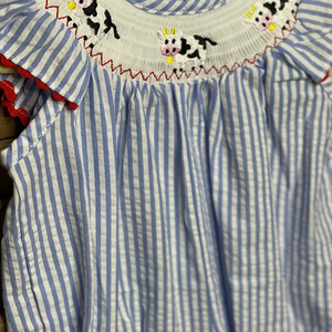 Vestido de lino suave hecho a mano para niñas pequeñas, estilo informal para el primer cumpleaños de niños pequeños, OEM hecho en Vietnam - Product Image 2