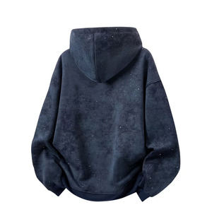 เสื้อฮู้ดดี้ผู้ชายทรงสลิมฟิต ผ้าฝ้ายฟลีซสีกรมท่าเข้ม รุ่น Heavyweight ปี 2025/2026 สำหรับฤดูใบไม้ร่วง สวมใส่สบายๆ ทำกิจกรรมกลางแจ้ง - Product Image 2