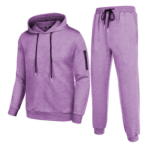 Ensemble de survêtement pour homme, vêtements de sport athlétiques, motif uni, fermeture éclair intégrale, 2 pièces, sweat-shirt décontracté, survêtement à fermeture éclair intégrale, survêtement pour homme - Product Image 2