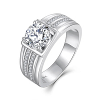 18K oro blanco 925 anillo de plata VVS laboratorio cultivado diamante IGI certificado clásico compromiso anillo de bodas para mujeres para aniversario
