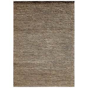 Alfombra Hula PX-01 Gris y Negra, Tejida a Mano con Yute y Cáñamo, Rectangular, Sólida y a Rayas, 9x12, Tejido Plano, para Uso Doméstico - Product Image 1