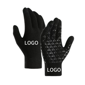 Wholesale Outdoor Cold Weather Plain Daily Use Women Men Warmth Acrylic/Cotton Touchscreen Knitted Winter <b>Gloves</b> - Product Image 4