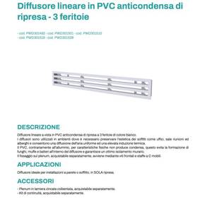 Diffuseur linéaire en PVC anti-condensation à 3 fentes Tecnosystemi pour systèmes CVC, pièce de retour d'air - Product Image 4