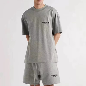 2025 New Arrival High Quality T-<b>shirt</b> and Shorts Set Cotton Unisex ESS Logo High Street Casual <b>Summer</b> <b>Shirt</b> and Shorts - Product Image 2