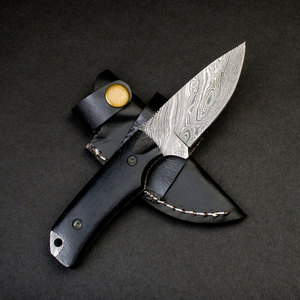 Cuchillo desollador de acero de Damasco de estilo tradicional, ideal para campistas, trabajadores al aire libre y coleccionistas, cuchillo desollador de acero de Damasco - Product Image 6