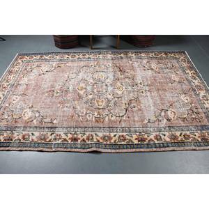 Alfombra Turca Vintage Beige Azul 5,2 X 8.5ft Felpa Hecha A Mano Estilo Tabriz Patchwork Rectángulo Pasillo Patrón Lana Poliéster Látex - Product Image 3