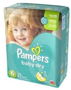 <b>Pampers</b> Swaddlers Diapers, Size 1 (8-14 Pounds), 210 Count/ <b>Pampers</b> Swaddlers Size <b>2</b> Diapers 186 Count - Product Image 2
