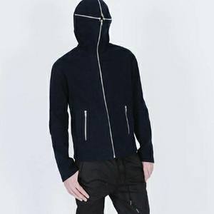 Respirant en gros moelleux polaire 100% coton couleur bloc à capuche poche personnalisée poids lourd hiver épais chaud solide Ninja - Product Image 6