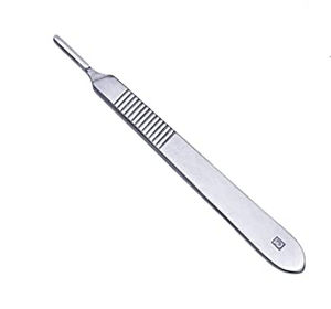 Acier inoxydable stérile #10 Lames de scalpel #3 Manche de scalpel Dermaplaning Outil dermatologique de précision Source d'alimentation manuelle - Product Image 2