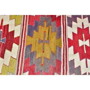 Petit tapis turc 2,8x5,2 pi (85x157 cm), tapis rouge floral vintage - Product Image 4