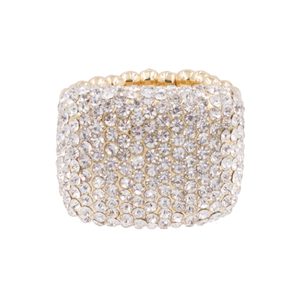 Oro placcato con anelli di cristallo blu reale - Product Image 3