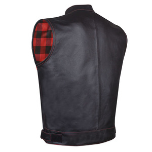Veste de motard sans manches en cuir véritable pour homme, respirante et confortable, idéale pour l'hiver – Vente en gros directe usine, haute qualité - Product Image 2
