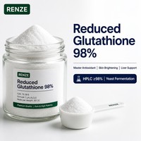 Poudre de Glutathion Réduit 98% GSH de Qualité Cosmétique, L-Glutathion, Antioxydant Supérieur, Éclaircissement de la Peau, Soutien Hépatique, Fourniture Directe Usine