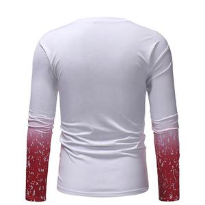 T-shirts d'été à manches longues décontractés pour hommes haute qualité coupe ajustée pour hommes chemise à manches longues avec impression de logo personnalisé - Product Image 6
